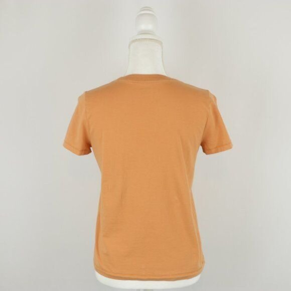 Madewell Women's Small Orange & Gold Zodiac Graphic Crewneck Short Sleeve Tee - Picture 4 of 10